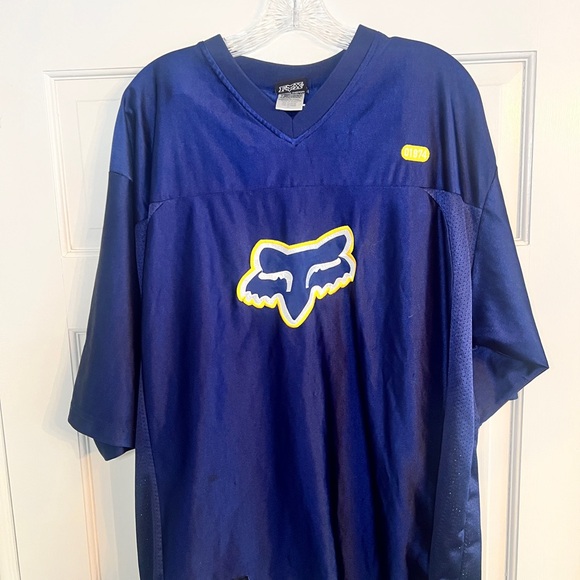 Vintage XL Fox Racing Blue Jersey‎